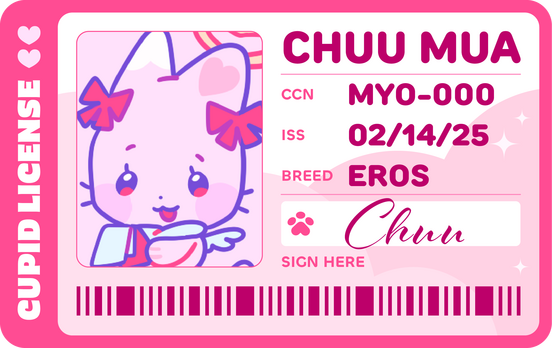 Cupid Cats License Example 1